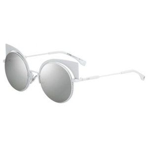 Fendi Women's Sunglasses Grey Silver Mirrored Lens